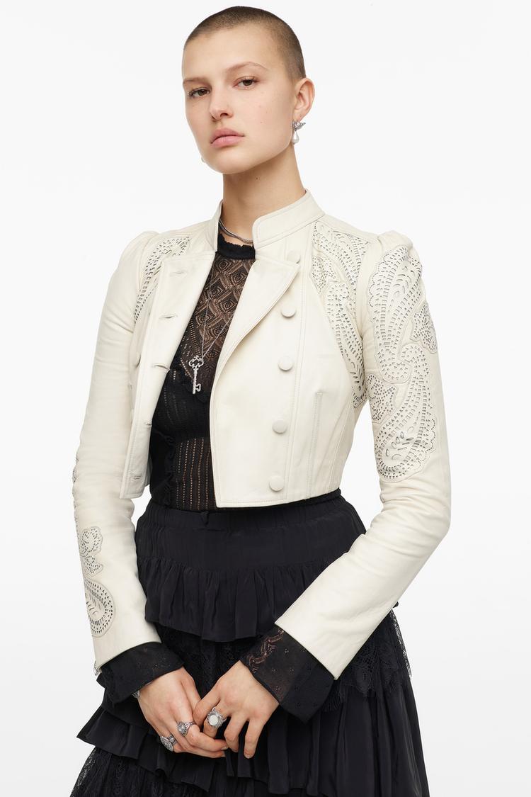 LIMITED EDITION LEATHER JACKET - White | ZARA United Kingdom